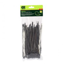 Хомуты, 150 х 7 мм, пластиковые, черные, 100 шт Сибртех