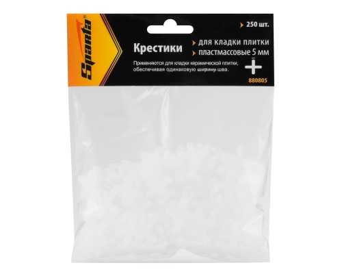 Крестики, 5 мм, для кладки плитки, 250 шт Sparta Крестики, 5 мм, для кладки плитки, 250 шт Sparta