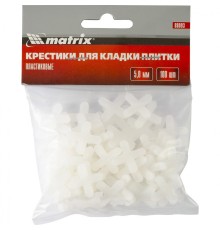 Крестики, 5.0 мм, для кладки плитки, 100 шт Matrix