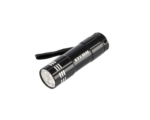 Фонарь бытовой алюминиевый с гравировкой, черный, 9 Led, 3 х ААА Stern