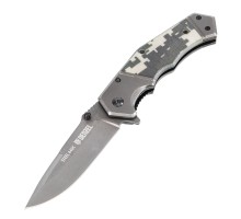 Нож складной, многоцелевой, системы Liner-Lock, с накладкой G10 на эргономичной рукоятке Denzel