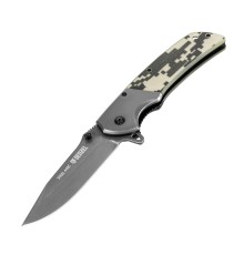 Нож складной, многоцелевой, системы Liner-Lock, с накладкой G10 на классической рукоятке Denzel