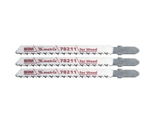 Полотна для электролобзика по дереву, 3 шт, T101BF, 75 x 2.5 мм, Bimetal Matrix Professional