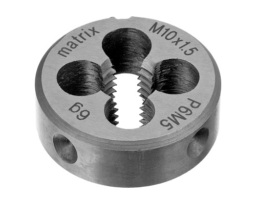 Плашка М10 х 1.5 мм, Р6М5 Matrix Плашка М10 х 1.5 мм, Р6М5 Matrix