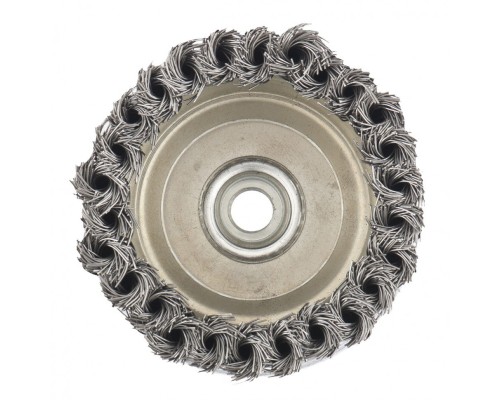 Щетка для УШМ Heavy Duty, 100 мм, М14, "чашка", крученая проволока 0.5 мм Matrix
