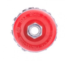 Щетка для УШМ Heavy Duty, 80 мм, М14, "чашка", крученая проволока 0.5 мм Matrix