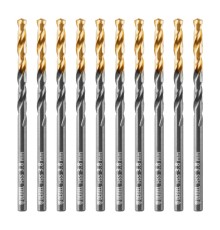 Сверло по металлу, 3,8 мм, HSS-Tin, Golden Tip, 10 шт. Denzel