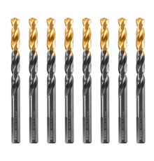 Сверло по металлу, 8,5 мм, HSS-Tin, Golden Tip, 8 шт. Denzel