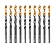 Сверло по металлу, 7 мм, HSS-Tin, Golden Tip, 10 шт. Denzel
