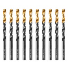 Сверло по металлу, 7 мм, HSS-Tin, Golden Tip, 10 шт. Denzel