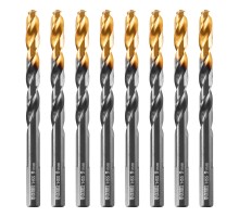 Сверло по металлу, 9 мм, HSS-Tin, Golden Tip, 8 шт. Denzel