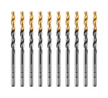 Сверло по металлу, 4,2 мм, HSS-Tin, Golden Tip, 10 шт. Denzel
