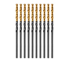 Сверло по металлу, 2 мм, HSS-Tin, Golden Tip, 10 шт. Denzel