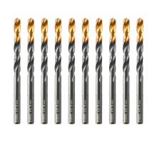 Сверло по металлу, 6 мм, HSS-Tin, Golden Tip, 10 шт. Denzel