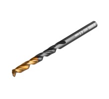 Сверло по металлу, 4,5 мм, HSS-Tin, Golden Tip, 10 шт. Denzel