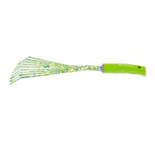 Грабли веерные 9 - зубые, 130 х 415 мм, стальные, пластиковая рукоятка, Flower Green, Palisad