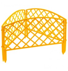 Забор декоративный "Сетка", 24 х 320 см, желтый, Россия, Palisad