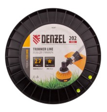 Леска для триммера звезда, 2,7мм х 202м, на DIN катушке FLEX CORD// Denzel