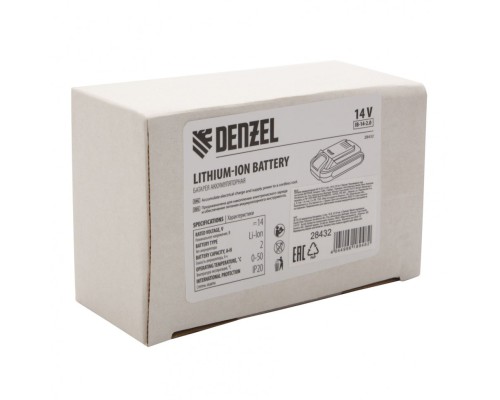 Батарея аккумуляторная IB-14-2.0, Li-Ion, 14 В, 2.0 А/ч Denzel