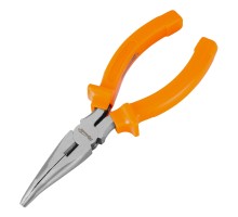 Длинногубцы изогнутые Classic, 160 мм, шлифованные, пластмассовые рукоятки Sparta
