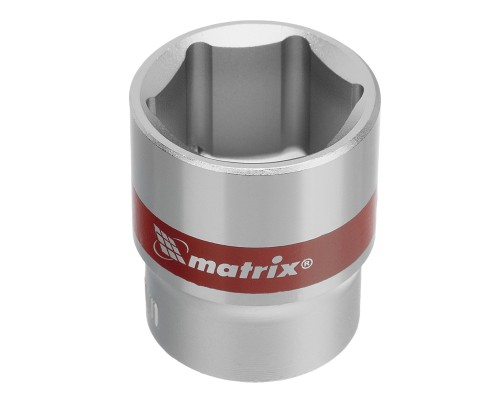 Набор торцевых головок 3/8", 6 гранные, CrV, 8-19мм, 10 штук Matrix