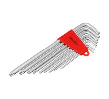 Набор ключей имбусовых Torx , 9 шт, T10-T50, CrV, экстра-длинные с сатинированным покрытием Matrix