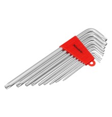 Набор ключей имбусовых Torx , 9 шт, T10-T50, CrV, экстра-длинные с сатинированным покрытием Matrix