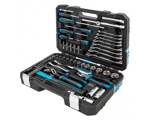 Набор инструментов, 1/4", 1/2", CrV, 120 зубьев, 76 предметов Gross Набор инструментов, 1/4", 1/2", CrV, 120 зубьев, 76 предметов Gross