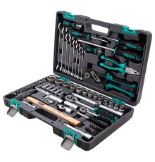 Набор инструментов, 1/2", 1/4", CrV, пластиковый кейс 76 предметов Stels