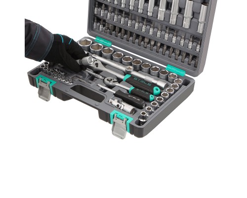 Набор инструментов, 1/2", 1/4", CrV, пластиковый кейс 94 предмета Stels