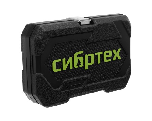 Набор инструментов, 1/4", пластиковый кейс 56 предметов// Сибртех