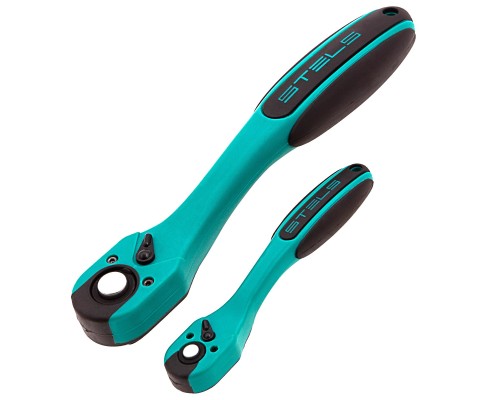 Набор инструментов, 1/2", 1/4", CrV, 12 гранные головки, пластиковый кейс, 76 предметов Stels Набор инструментов, 1/2", 1/4", CrV, 12 гранные головки, пластиковый кейс, 76 предметов Stels