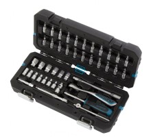 Набор инструментов, 1/4", CrV, 120 зубьев, 42 предмета Gross