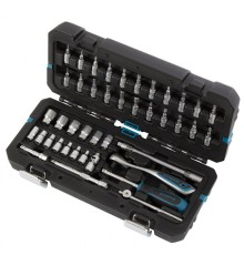 Набор инструментов, 1/4", CrV, 120 зубьев, 42 предмета Gross