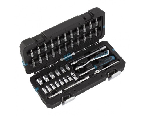 Набор инструментов, 1/4", CrV, 120 зубьев, 42 предмета Gross Набор инструментов, 1/4", CrV, 120 зубьев, 42 предмета Gross