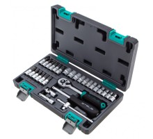 Набор инструментов, 1/4", CrV, пластиковый кейс 29 предметов Stels