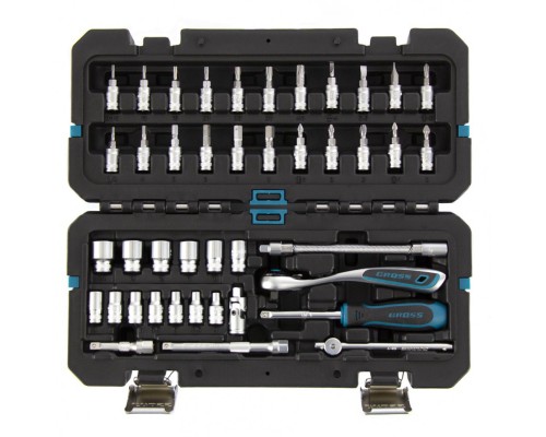 Набор инструментов, 1/4", CrV, 120 зубьев, 42 предмета Gross Набор инструментов, 1/4", CrV, 120 зубьев, 42 предмета Gross