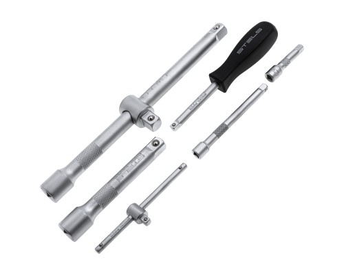 Набор инструментов 1/2", 1/4", CrV, 12 гранные головки, пластиковый кейс, 109 предмета Stels Набор инструментов 1/2", 1/4", CrV, 12 гранные головки, пластиковый кейс, 109 предмета Stels