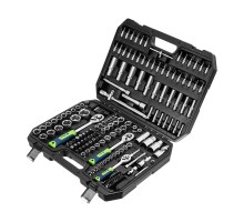 Набор инструментов, 1/2", 3/8", 1/4", пластиковый кейс 172 предм. Сибртех