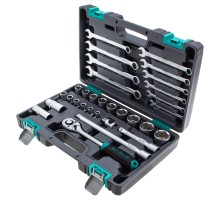 Набор инструментов, 1/2", CrV, пластиковый кейс 31 предмет Stels
