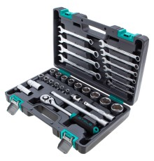 Набор инструментов, 1/2", CrV, пластиковый кейс 31 предмет Stels