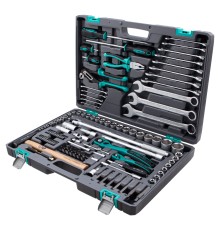 Набор инструментов, 1/4", 1/2", Cr-V, S2, усиленный кейс, 119 предметов Stels