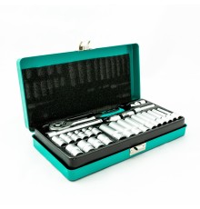 Набор торцевых головок с трещоткой, 1/2" и 1/4", 68 предметов Stels