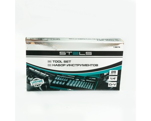 Набор торцевых головок с трещоткой, 1/2" и 1/4", 68 предметов Stels