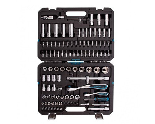 Набор инструментов, 1/4", 1/2", CrV, 120 зубьев, 109 предметов Gross