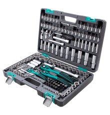 Набор инструментов, 1/4", 3/8", 1/2", Cr-V, S2, усиленный кейс, 151 предмет Stels