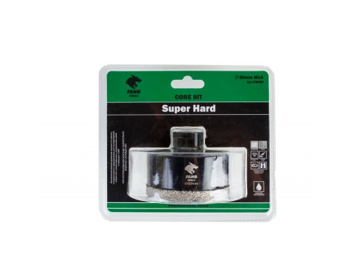 Алмазная коронка по керамограниту FANG TOOLS SUPER HARD M14 80мм