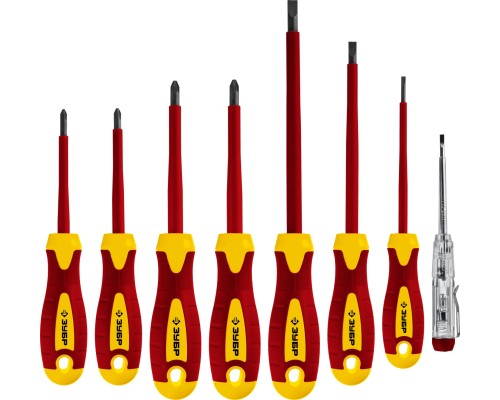ЗУБР 8 предм, набор диэлектрических отверток, Профессионал (25268)