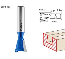 ЗУБР 12.7 x 13 мм, угол 12°, фреза пазовая фасонная ″Ласточкин Хвост″, Профессионал (28748-12.7)