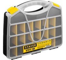 STAYER SPACE-13, 320 х 260 х 60 мм, (13″), пластиковый органайзер с 21 ячейкой (38038-13)